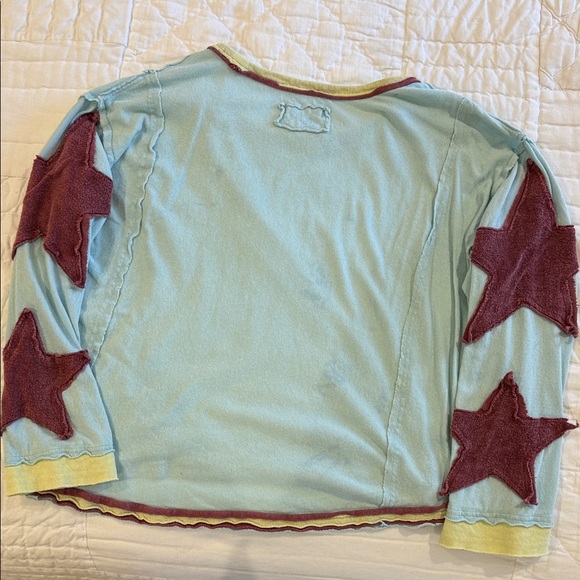 We The Free Light Blue Star Long Sleeve Tee - Picture 3 of 6